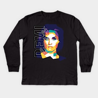 Demi Levato On WPAP Kids Long Sleeve T-Shirt